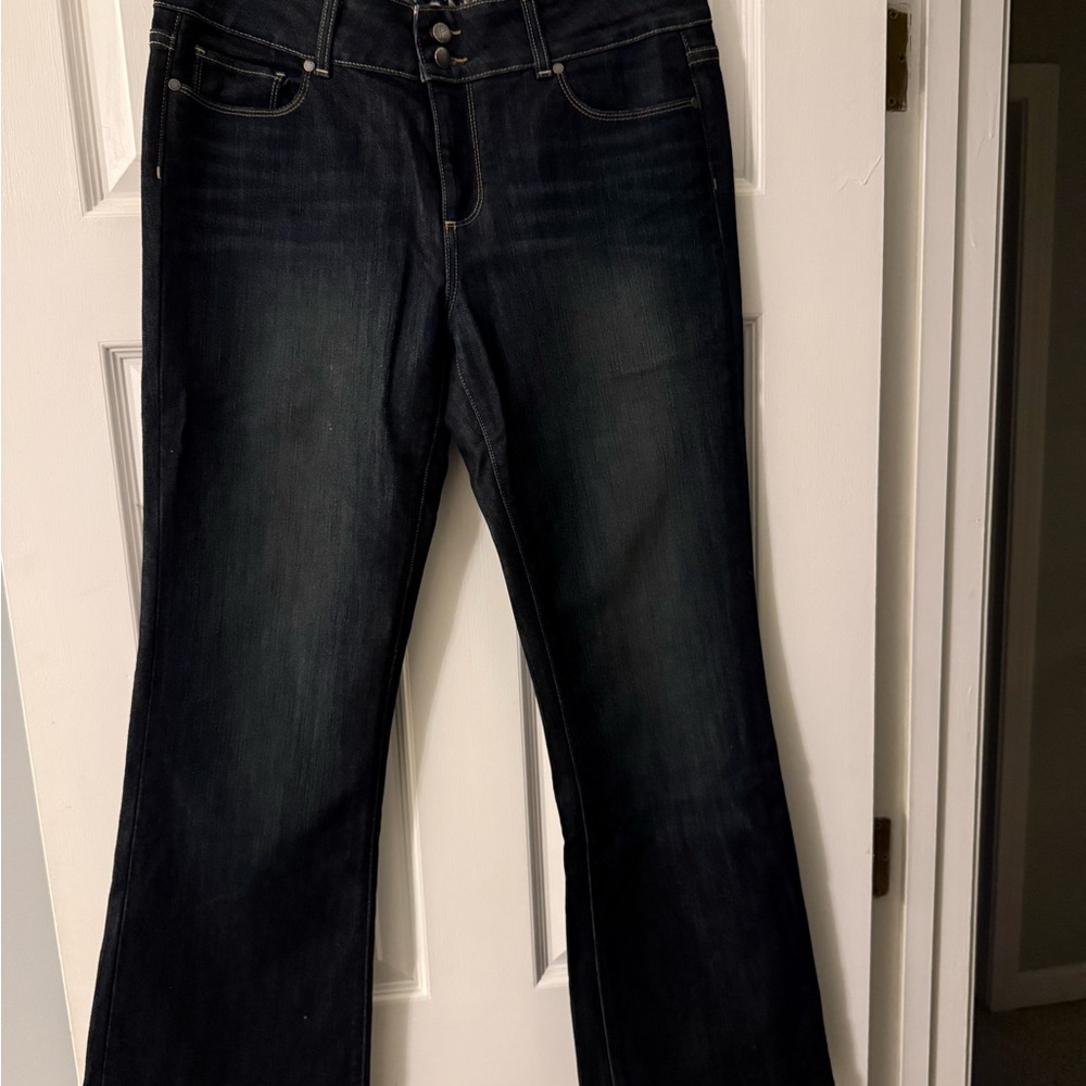 PAIGE Dark Blue Women's Flare Jeans